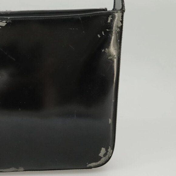 GUCCI Shoulder Bag Enamel Black Silver 000 0506 Auth - Picture 7 of 16